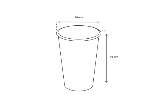 takeaware.nl Koffiebekers Kartonnen koffiebeker 180cc 7.5oz Kraft