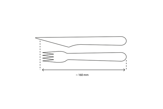 takeaware.nl Bestek Houten bestekset 3/1 mes + vork + servet