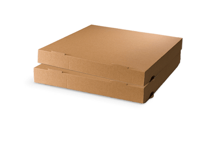 Pizza boxes 32x32x4,2cm kraft brown BIO