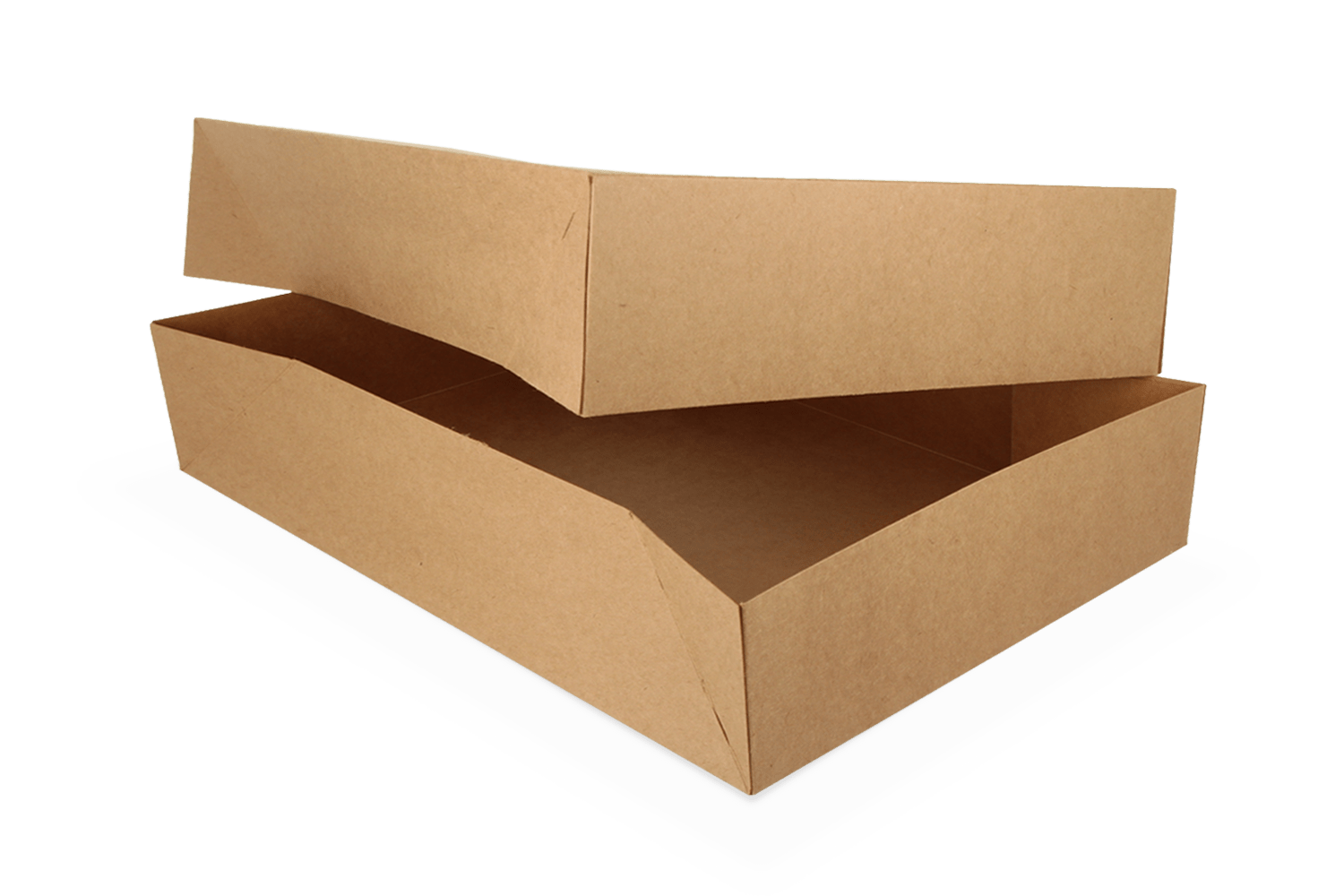 Catering boxes kraft with oval window 56x32x8cm large BIO