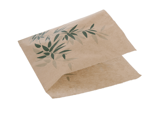 Hamburger bag 17x18cm bamboo greaseproof paper BIO