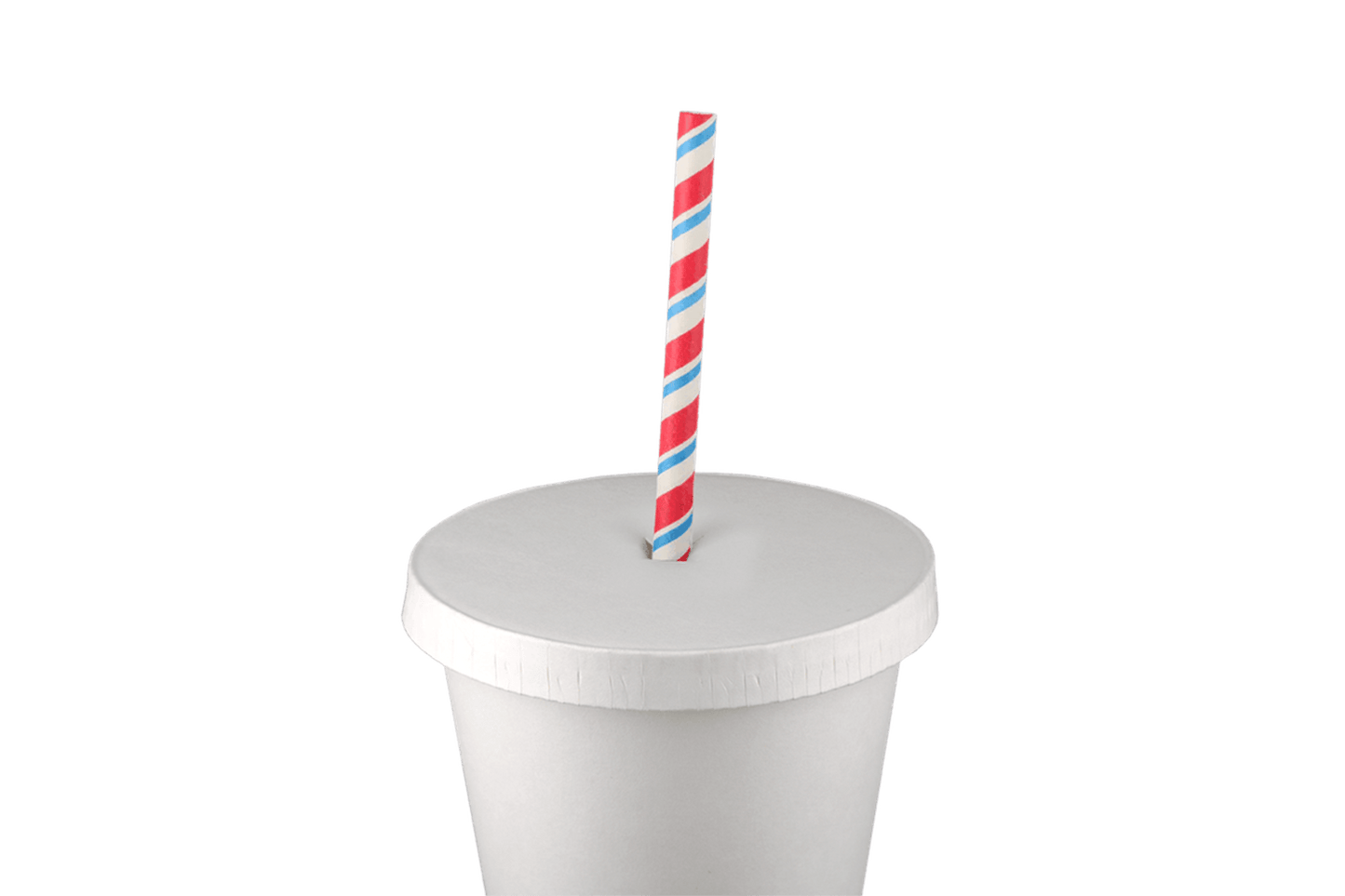 Lid ice cream & milkshake cup flat with cross Ø90mm cardboard White