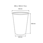 takeaware.nl Koffiebekers Kartonnen koffiebeker 300cc 10oz gestreept