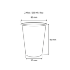 takeaware.nl Koffiebekers Kartonnen koffiebeker 230cc 8oz gestreept