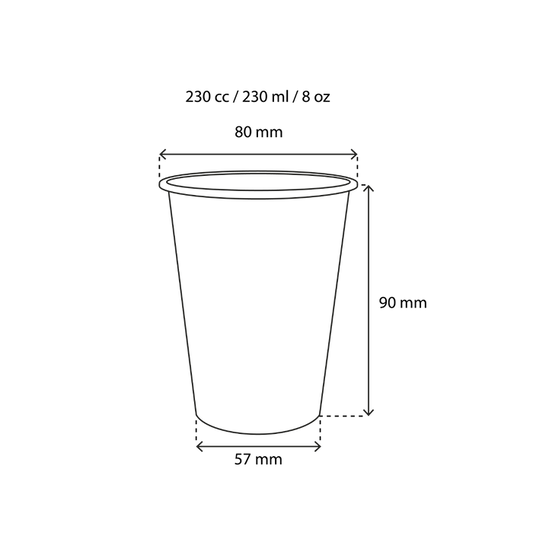 takeaware.nl Koffiebekers Kartonnen koffiebeker 230cc 8oz gestreept