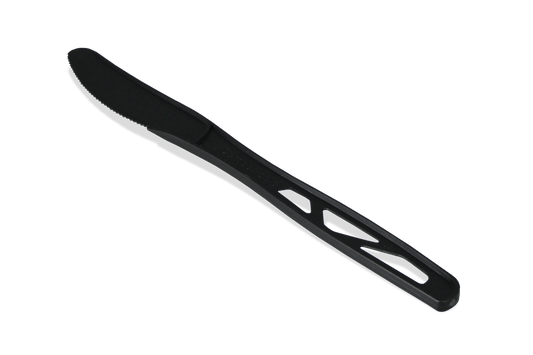 Reusable black knife 180mm CPLA BIO