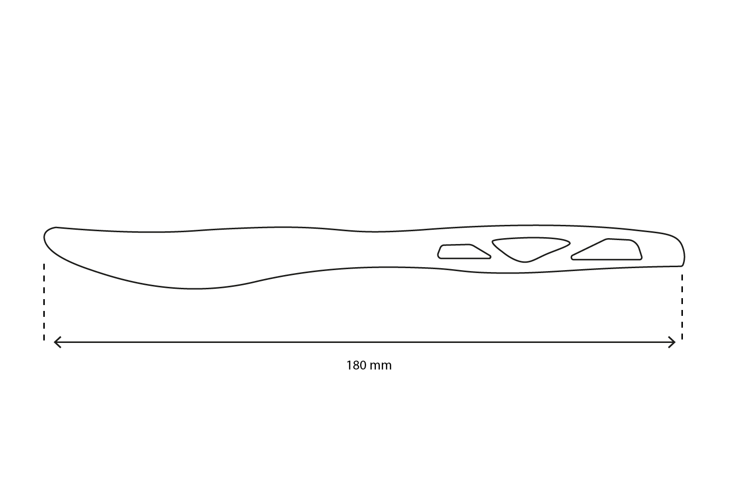 takeaware.nl Bestek Herbruikbaar mes 180mm CPLA zwart BIO