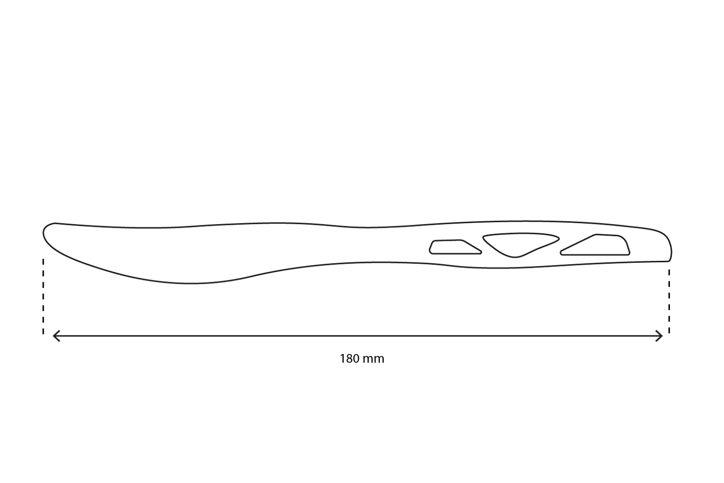 takeaware.nl Bestek Herbruikbaar mes 180mm CPLA zwart BIO