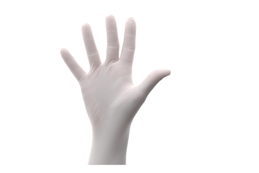 Gloves Latex White Size M
