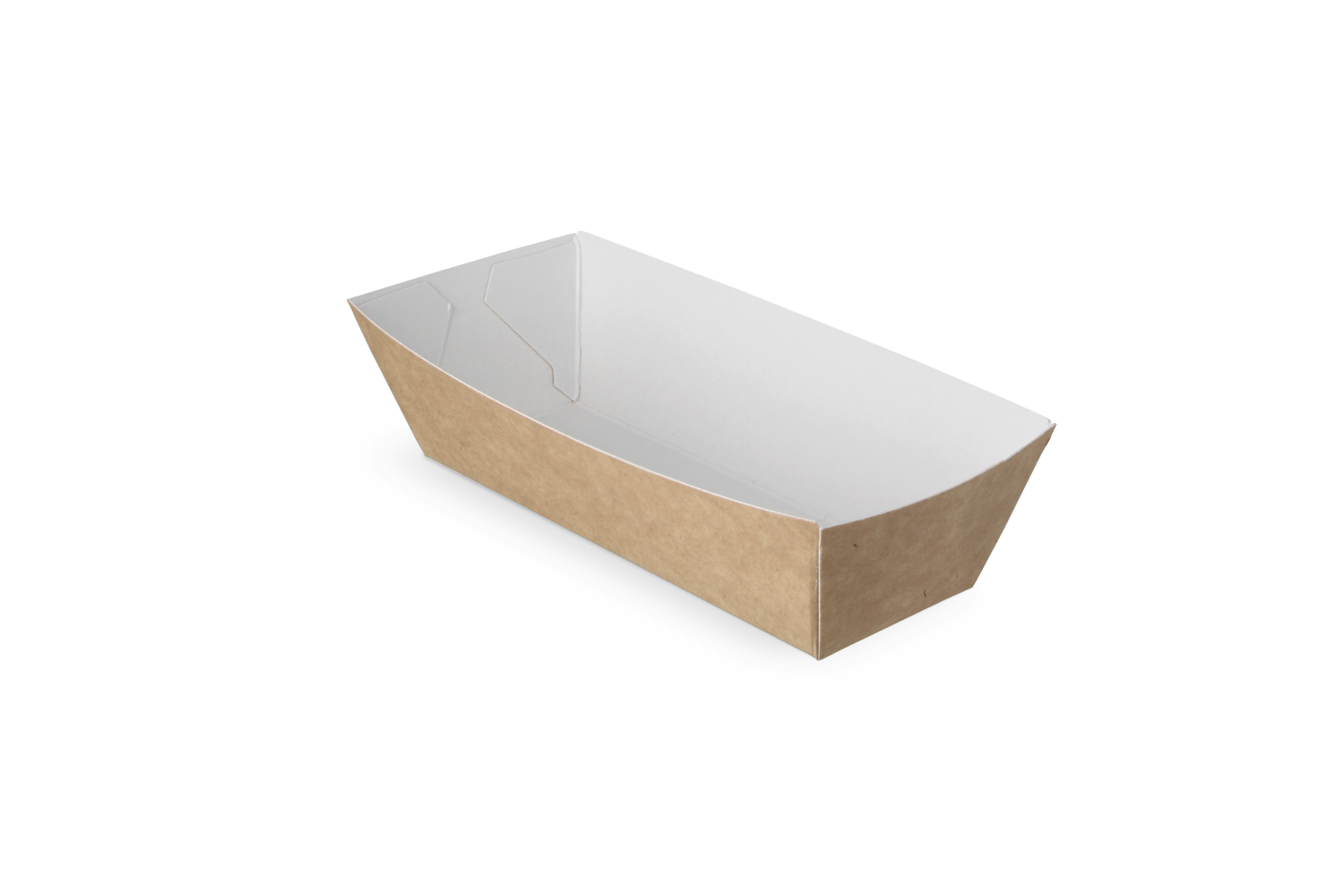 Croquette trays A4 kraft/white BIO