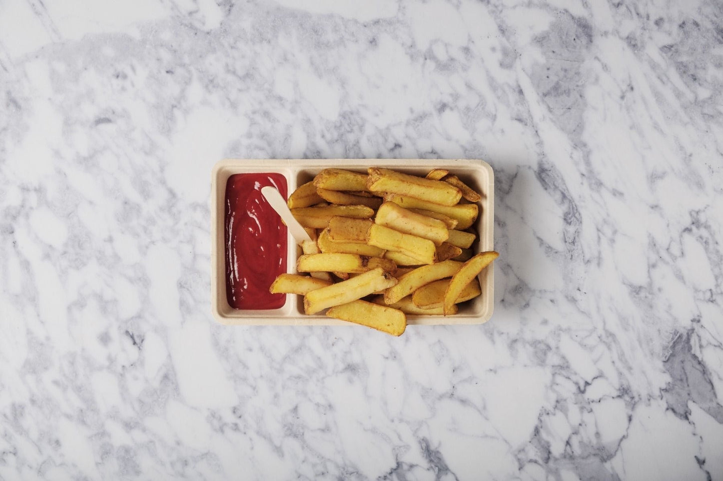 takeaware.nl Friet- en snackbakjes Frietbakjes A23 (A7+1) PFAS-vrij suikerriet BIO